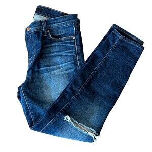 J Brand blue jeans Skinny Capri Distressed Jeans Alta Wash Sz 28